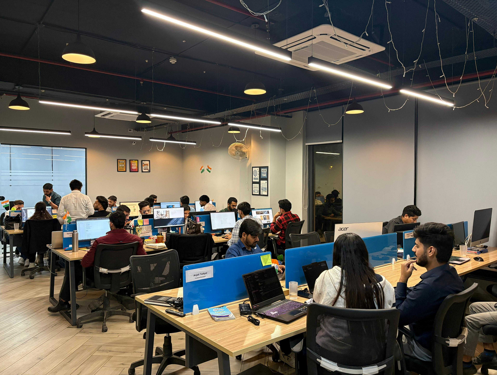 employ sitting in the company